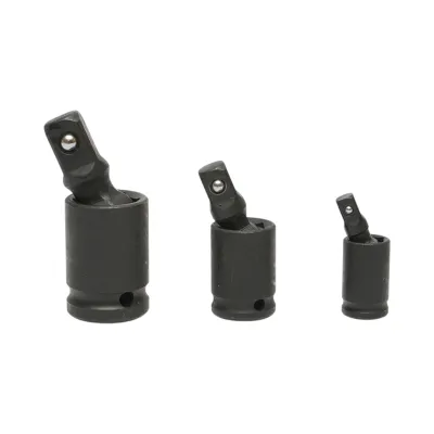 Set 3 adaptoare de impact cu articulatie cardanica patrat 1/2, 3/8, 1/4 inch Cr-Mo Breckner Germany - imagine 2