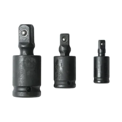 Set 3 adaptoare de impact cu articulatie cardanica patrat 1/2, 3/8, 1/4 inch Cr-Mo Breckner Germany - imagine 3