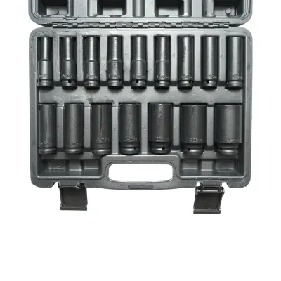 Trusa chei tubulare de impact lungi 8-32mm, 78mm, patrat 1/2 inch Cr-Mo 16 piese Breckner Germany - imagine 4