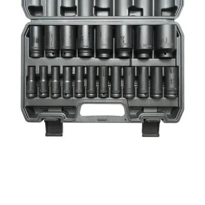 Trusa chei tubulare de impact lungi 10-38mm, 78mm, patrat 1/2 inch Cr-Mo 20 piese Breckner Germany - imagine 4