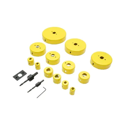 Set 13 carote circulare 19-127mm pentru rigips, lemn, PVC 17 piese Breckner Germany - imagine 5