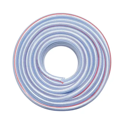 Furtun gradina PVC transparent 3/4 inch (19mm), PN6 bar, 19x25mm cu insertie textila impletita 50m/rola UZ INTENSIV - imagine 2