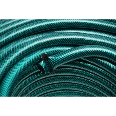 Furtun gradina PVC verde 1/2 inch (12.7mm), PN8 bar cu insertie textila impletita 50m/rola - imagine 4