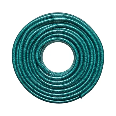 Furtun gradina PVC verde 1/2 inch (12.7mm), PN8 bar cu insertie textila impletita 50m/rola - imagine 2