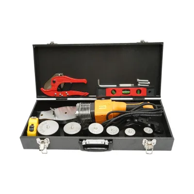 Trusa masina sudat tevi PPR 800W cu afisaj digital 0-300°C, 6 bacuri 20-63mm, nivela 3 bule, ruleta, cleste taiat Breckner Germany