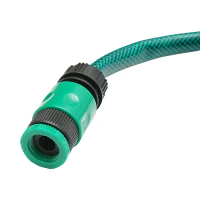 Set rola 20m furtun gradina PVC impletit 1/2 inch cu duza stropit reglabila, conectori si adaptor robinet 3/4-1/2 inch Breckner Germany - imagine 5