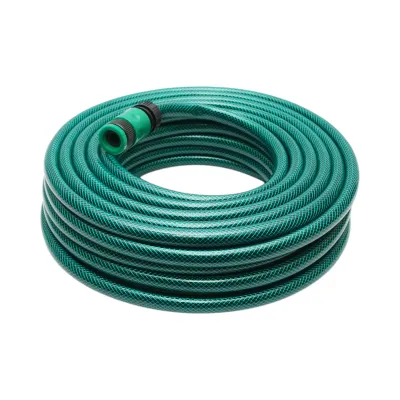 Set rola 20m furtun gradina PVC impletit 1/2 inch cu duza stropit reglabila, conectori si adaptor robinet 3/4-1/2 inch Breckner Germany - imagine 3