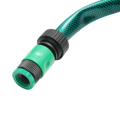 Set rola 20m furtun gradina PVC impletit 3/4 inch cu duza stropit reglabila, conectori si adaptor robinet 3/4 inch Breckner Germany - imagine 5