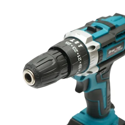 Masina de insurubat si gaurit cu percutie, 2 acumulatori 21V, 1.5Ah Li-ion, LED, cuplu 29Nm, mandrina 10mm, 0-350/1350rpm Breckner Germany - imagine 9