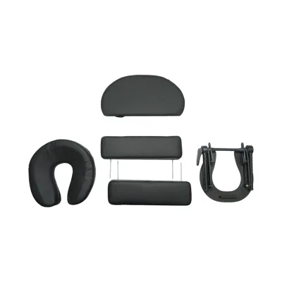 Masa de masaj pliabila portabila 2 zone, cadru lemn, spuma 5cm, inaltime 55-76cm, piele ecologica neagra 60x213cm THOR - imagine 7