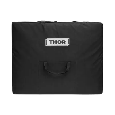 Masa de masaj pliabila portabila 3 zone, cadru lemn, spuma 5cm, inaltime 55-76cm, piele ecologica rosu burgundy 60x213cm THOR - imagine 12