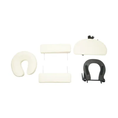 Masa de masaj pliabila portabila 3 zone, cadru lemn, spuma 5cm, inaltime 55-76cm, piele ecologica crem 60x213cm THOR - imagine 7