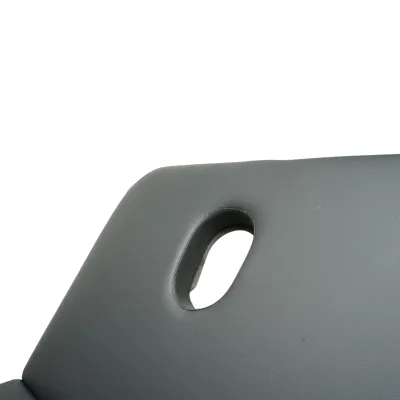 Masa de masaj pliabila portabila 3 zone, cadru lemn, spuma 5cm, inaltime 55-76cm, piele ecologica neagra 60x213cm THOR - imagine 10