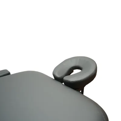 Masa de masaj pliabila portabila 3 zone, cadru lemn, spuma 5cm, inaltime 55-76cm, piele ecologica neagra 60x213cm THOR - imagine 9