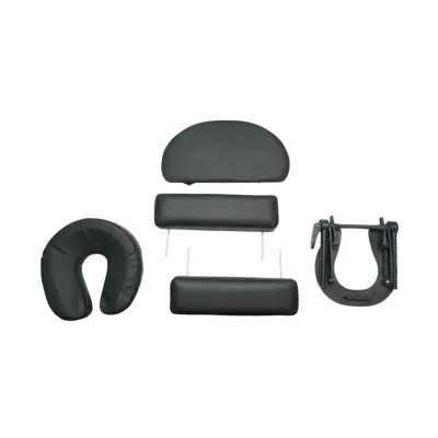 Masa de masaj pliabila portabila 2 zone, cadru lemn, spuma 6cm, inaltime 55-76cm, piele ecologica neagra 60x213cm THOR - imagine 7