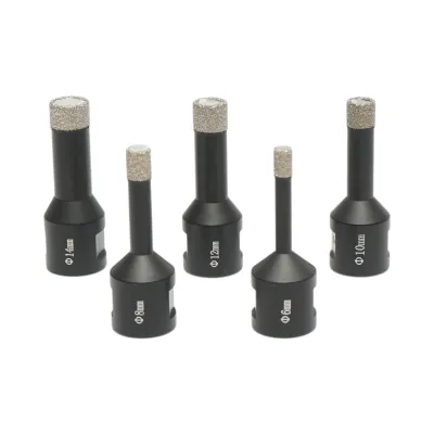Set 5 carote diamantate 6, 8, 10, 12, 14mm, filet interior M14 pentru placi ceramice, marmura, granit Breckner Germany - imagine 4