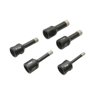 Set 5 carote diamantate 6, 8, 10, 12, 14mm, filet interior M14 pentru placi ceramice, marmura, granit Breckner Germany - imagine 7