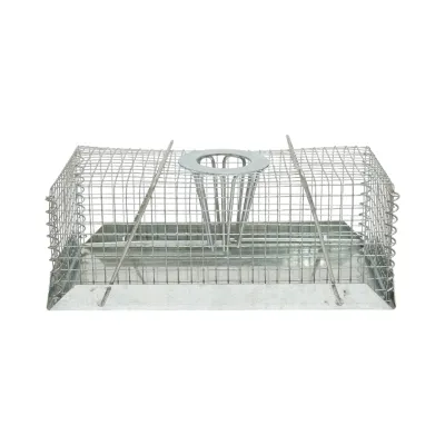 Capcana animale metalica tip cusca pentru soareci si rozatoare 18.5x10x7cm