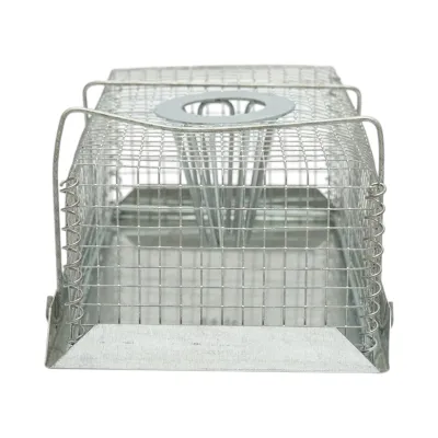 Capcana animale metalica tip cusca pentru soareci si rozatoare 18.5x10x7cm - imagine 2