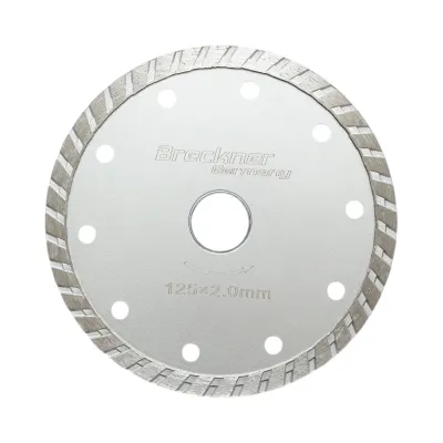 Disc diamantat turbo sinterizat 125x2x22.23mm, taiere umeda/uscata pentru piatra, gresie, ceramica, marmura Breckner Germany