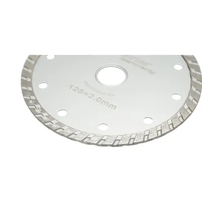 Disc diamantat turbo sinterizat 125x2x22.23mm, taiere umeda/uscata pentru piatra, gresie, ceramica, marmura Breckner Germany - imagine 3