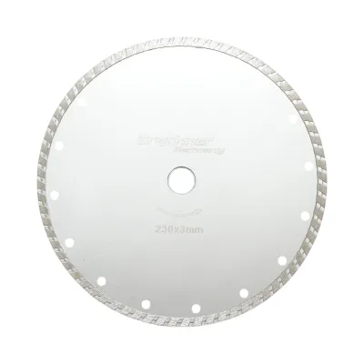 Disc diamantat turbo sinterizat 230x3x22.23, taiere umeda/uscata pentru piatra, gresie, ceramica, marmura Breckner Germany