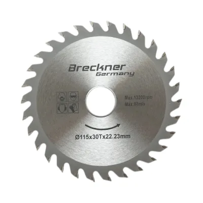 Disc circular vidia pentru lemn 115x1.2x22.23mm, 30 dinti, turatie maxima 13200rpm Breckner Germany