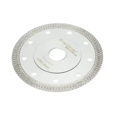 Disc diamantat turbo continuu 115x1.5x22.23mm, taiere umeda/uscata pentru ceramica dura, gresie, faianta Breckner Germany - imagine 2