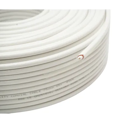 Cablu coaxial RG6 CCTV 1mm cupru, 75 Ohm, PVC alb 100m/rola Q5+ - imagine 3