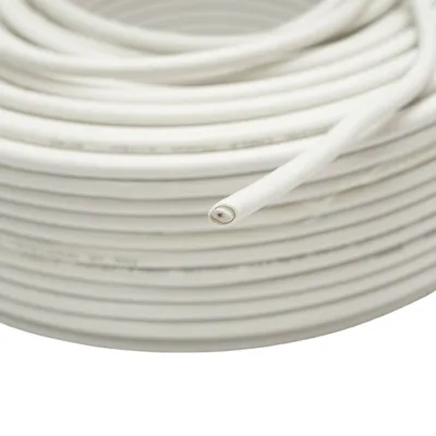 Cablu coaxial RG6 CCTV K-TEX 1mm CCA, ecranat, 75 Ohm, PVC alb 100m/rola - imagine 3