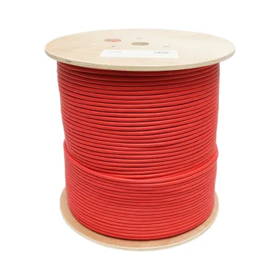 Cablu alarma incendiu ignifug rezistent la foc 2x2x0.8mm, ecranat, LSZH fara halogeni, rosu 500m/rola