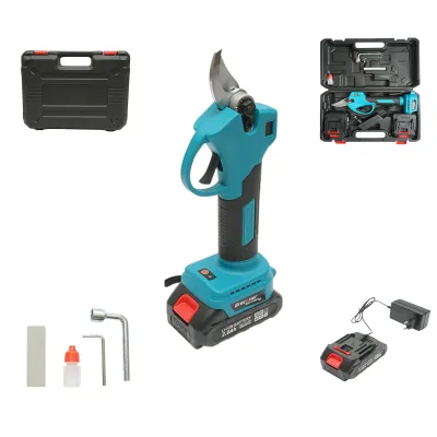 Foarfeca electrica de gradina cu 2 acumulatori 36V, 2Ah Li-Ion, 100W, afisaj digital, diametru taiere 0-25mm Breckner Germany