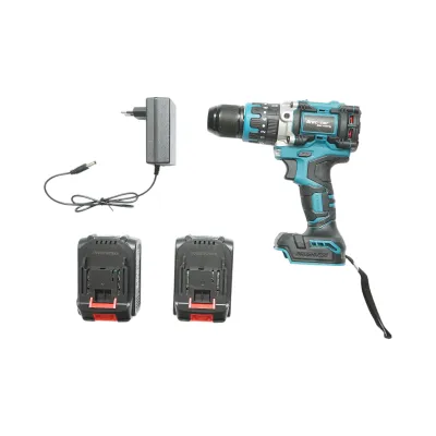 Masina de gaurit si insurubat cu percutie, 2 acumulatori 21V, 4Ah Li-ion, LED, brushless, 65Nm, mandrina 13mm, 0-400/1400rpm Breckner Germany - imagine 4