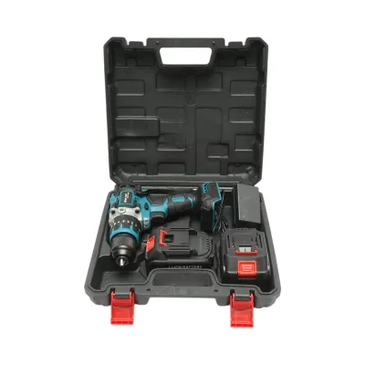 Masina de gaurit si insurubat cu percutie, 2 acumulatori 21V, 4Ah Li-ion, LED, brushless, 65Nm, mandrina 13mm, 0-400/1400rpm Breckner Germany - imagine 2