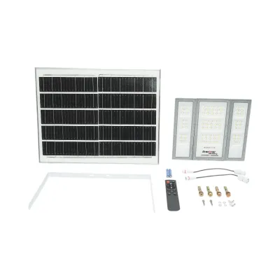 Lampa LED 1300lm, 6500K cu panou solar 25W, baterie LifePO4 3.2V/15Ah si telecomanda IP66 Breckner Germany - imagine 2