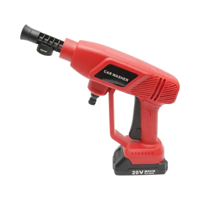 Aparat de spalat cu presiune portabil cu 2 acumulatori 20V, 2Ah Li-ion, 180W, 10 bar, debit 3 L/min, cap rotativ 6 functii, rezervor spuma 400ml - imagine 4