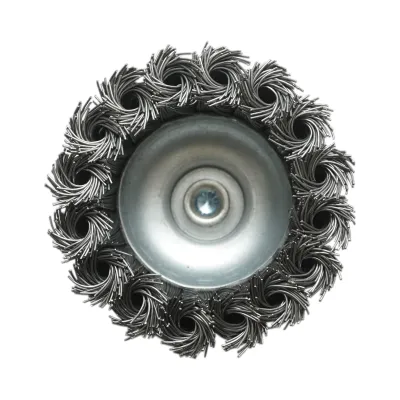 Perie sarma cupa cu fir rasucit 75mm, tija 6mm, max. 4500rpm Breckner Germany - imagine 4