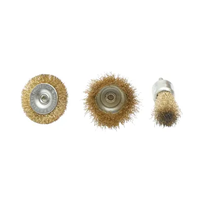 Set 3 perii sarma circulare 50mm, cupa 50mm, pensula 25mm, tija 6mm, max. 4500rpm Breckner Germany - imagine 3