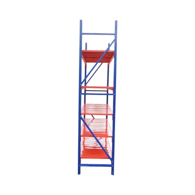 Raft metalic depozitare 5 nivele 200x60x250cm, 300 kg/nivel, albastru-portocaliu Breckner Germany - imagine 3