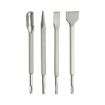 Set 4 dalti beton SDS Plus 14x250mm lata, plata, ascutita si canal Breckner Germany