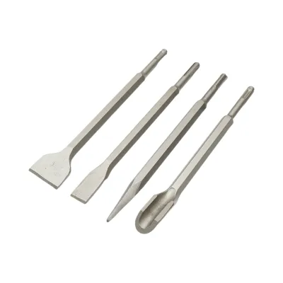 Set 4 dalti beton SDS Plus 14x250mm lata, plata, ascutita si canal Breckner Germany - imagine 3