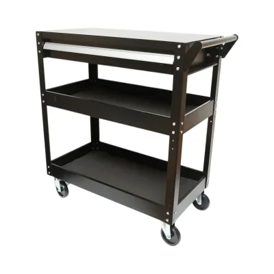 Carucior scule atelier metalic pe roti cu 3 rafturi si 1 sertar 775x410x895mm Breckner Germany