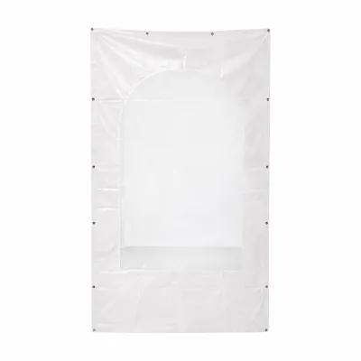 Perete lateral cort hala 2x2.8m alb cu geam transparent LP64