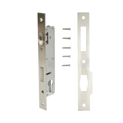 Broasca usa ingropata cu rola 38x174mm, placuta frontala 23x240mm, nichel satinat, suruburi incluse