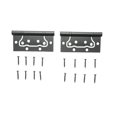 Set 2 balamale mobilier coplanare tip fluture 100x50mm, otel negru, suruburi incluse
