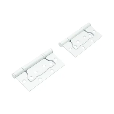 Set 2 balamale mobilier coplanare tip fluture 100x50mm, otel alb, suruburi incluse - imagine 4