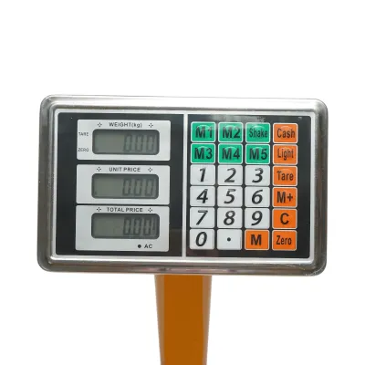 Cantar electronic de podea 350kg tip platforma 500x400mm cu brat pliabil, afisaj LCD - imagine 6