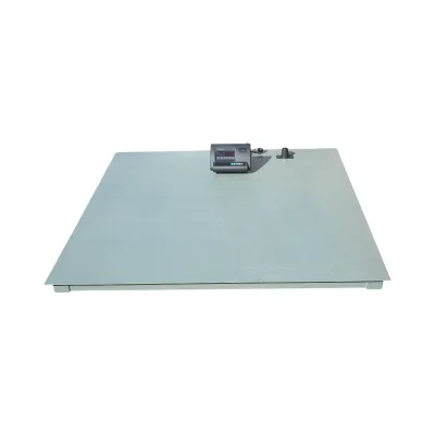 Cantar electronic de podea 5000kg, platforma striata 150x150cm, baterie 6V 4Ah, afisaj LED