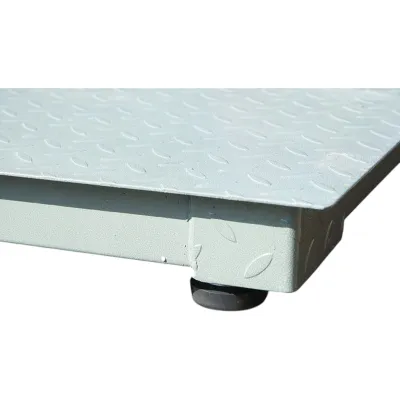 Cantar electronic de podea 5000kg, platforma striata 150x150cm, baterie 6V 4Ah, afisaj LED - imagine 4