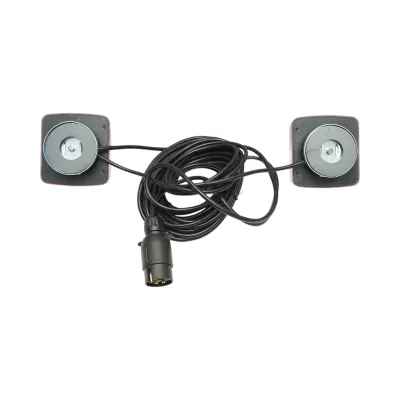 Set lampi LED magnetice 12V pentru remorca, fisa 7 pini, cablu stopuri 2.5m, cablu fisa 7.5m Breckner Germany - imagine 2